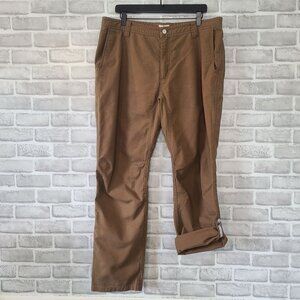 Livsn Flex Canvas Pants Mens 38 Brown Hiking Rock Climbing Utility Gorpcore